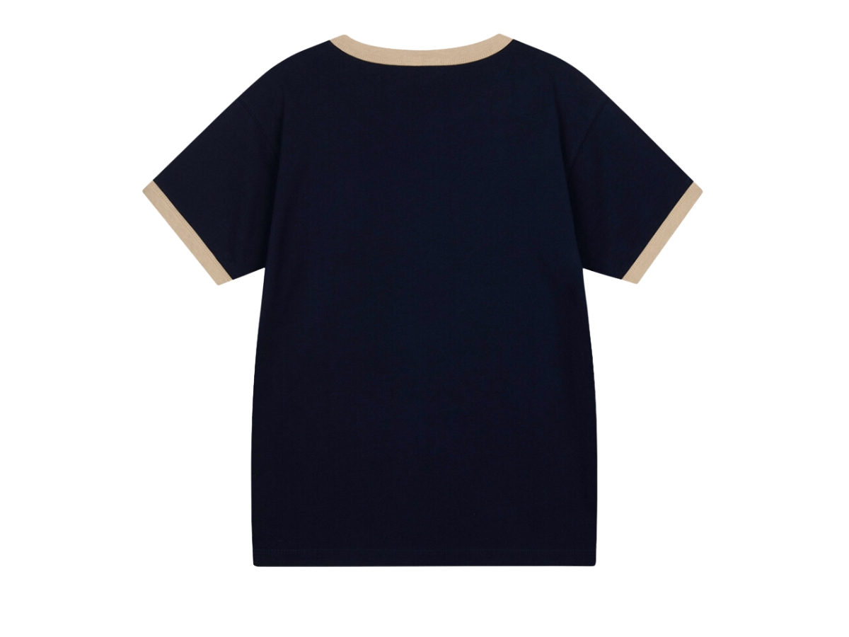 Marithe Francois Girbaud New Classic Logo Ringer Tee Navy