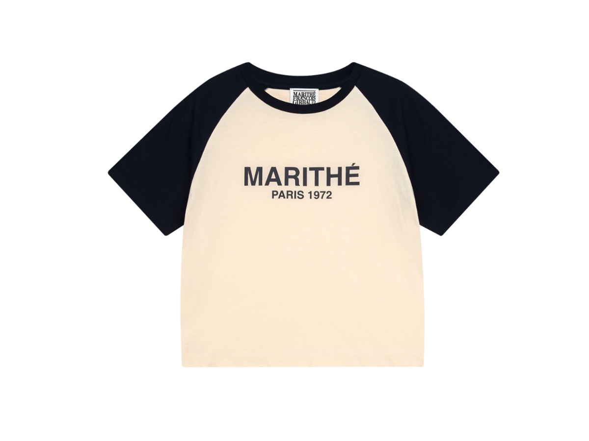 Marithe Francois Girbaud Raglan Regular Logo Tee Navy (W)