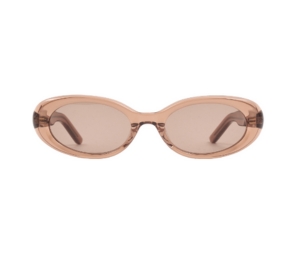 Marithe Francois Girbaud Regular Logo Oval Frame Glasses Brown