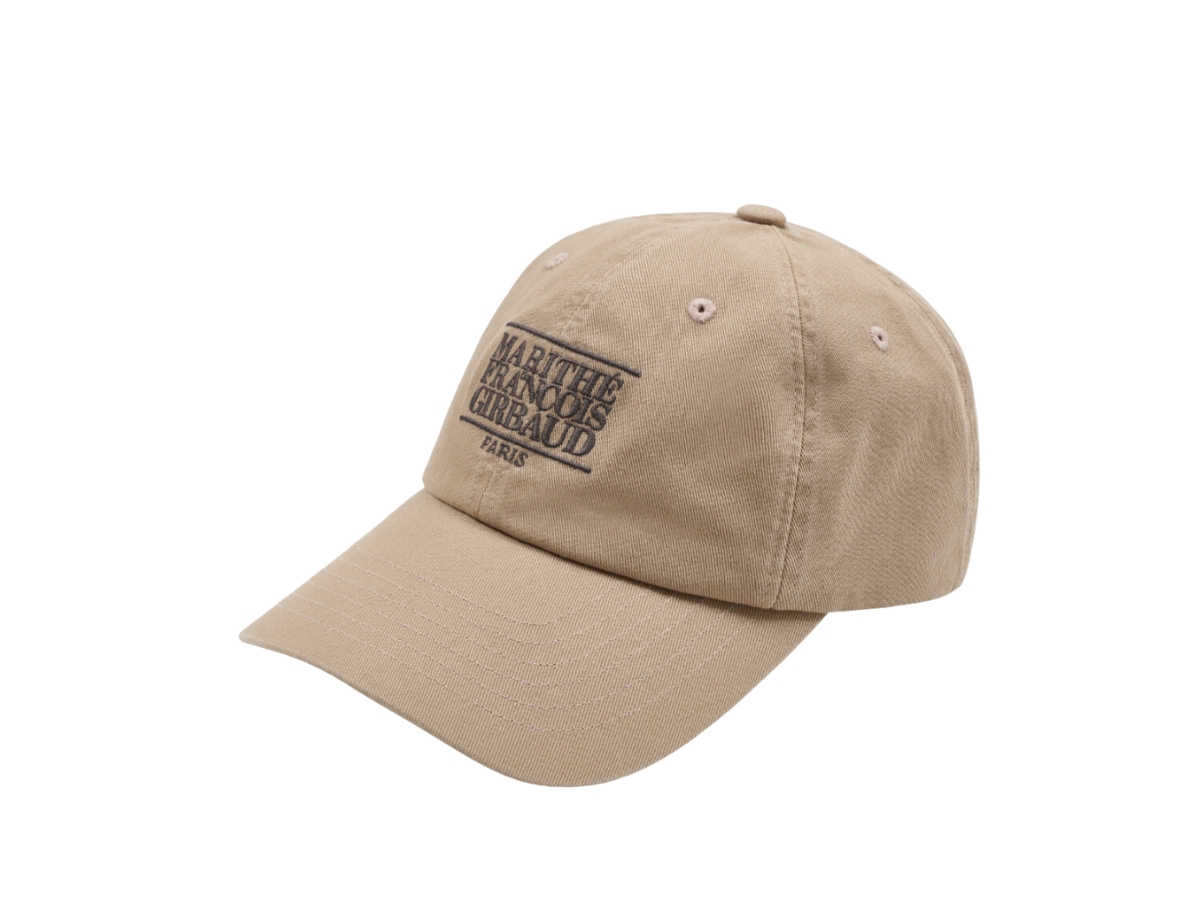 Marithe Francois Girbaud Small Classic Logo Cap Dark Beige