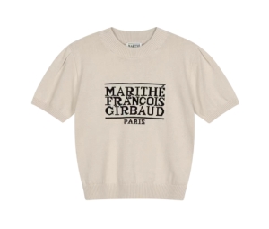 Marithe Francois Girbaud W Classic Logo Half Knit Ivory