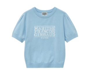 MARITHE FRANCOIS GIRBAUD◆W LLIC MG LOGO RIBBED CARDIGAN/S/アクリル/GRN CARDIGAN - MARITHE FRANCOIS GIRBAUD