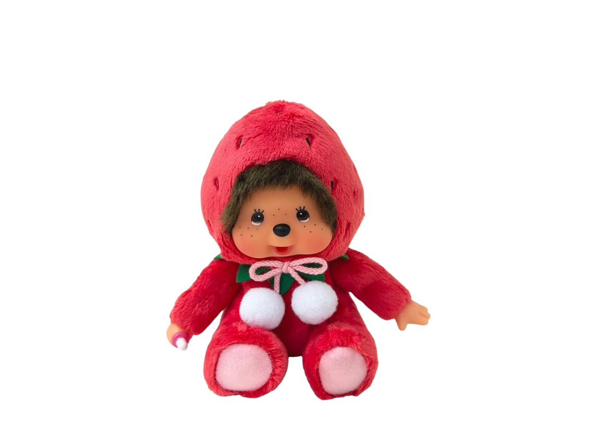 Buy Monchhichi Fukuoka Amaou Strawberry at Sasom – Authentic and Ready to Ship