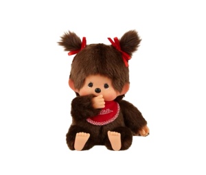 Buy Monchhichi Premium Standard Super M Brown Girl Twin Tail Sitting Style at Sasom – Authentic and Ready to Ship