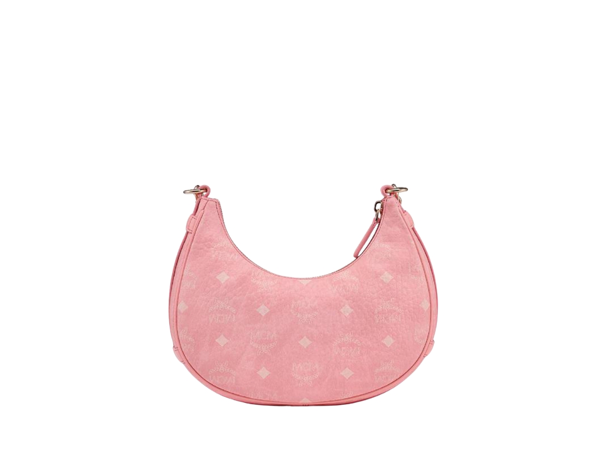 SASOM | bags MCM Aren Crescent Hobo In Pink Visetos Monogram With Palladium  Hardware Check the latest price now!