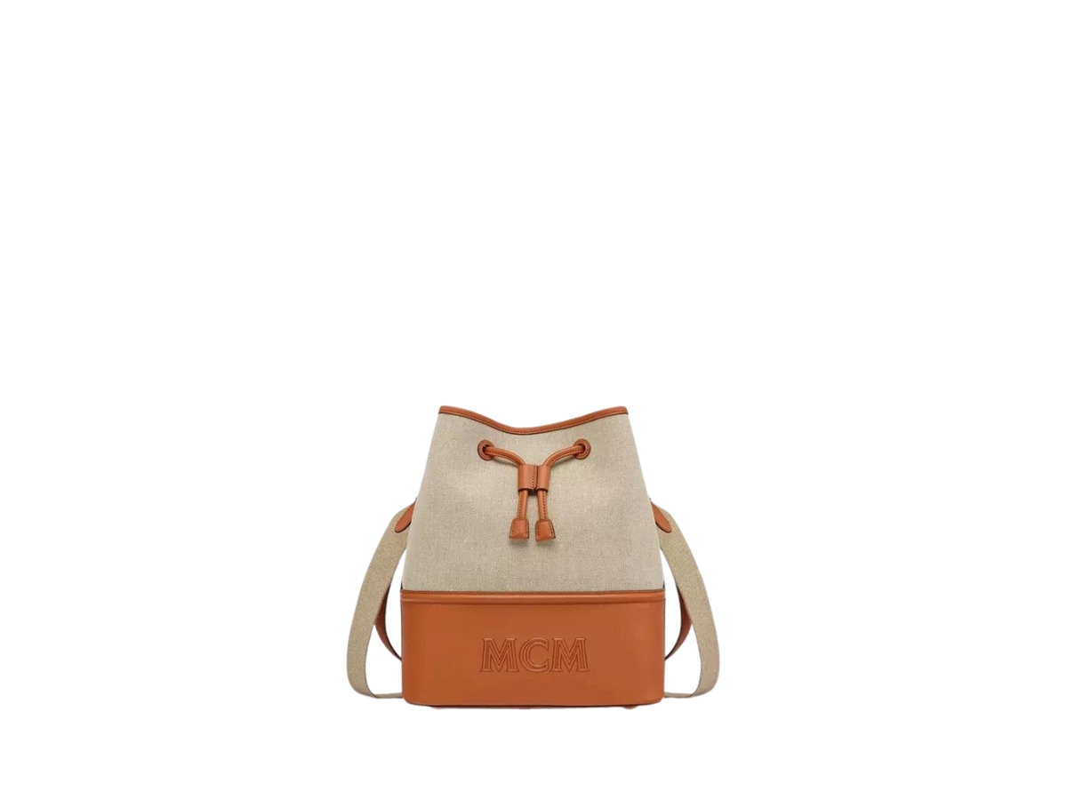 SASOM กระเป๋า MCM Medium Aren Drawstring Bag In Spanish FullGrain