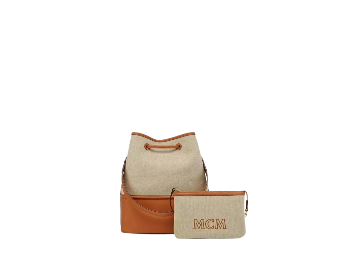 SASOM กระเป๋า MCM Medium Aren Drawstring Bag In Spanish FullGrain