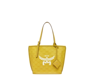 Buy MCM Mini Himmel Shopper In Lauretos With Natural Nappa Leather Yellow Lemon Gold at Sasom – Authentic and Ready to Ship