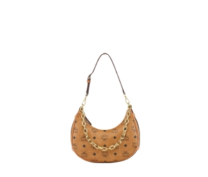 Buy MCM Small Aren Crescent Hobo In Visetos Monogram Canvas With 24k Gold-Plated Metal Hardware Cognac at Sasom – Authentic and Ready to Ship