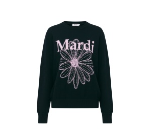 Buy Mardi Mercredi Cashmere Crew Neck Flowermardi  Black Pink at Sasom – Authentic and Ready to Ship