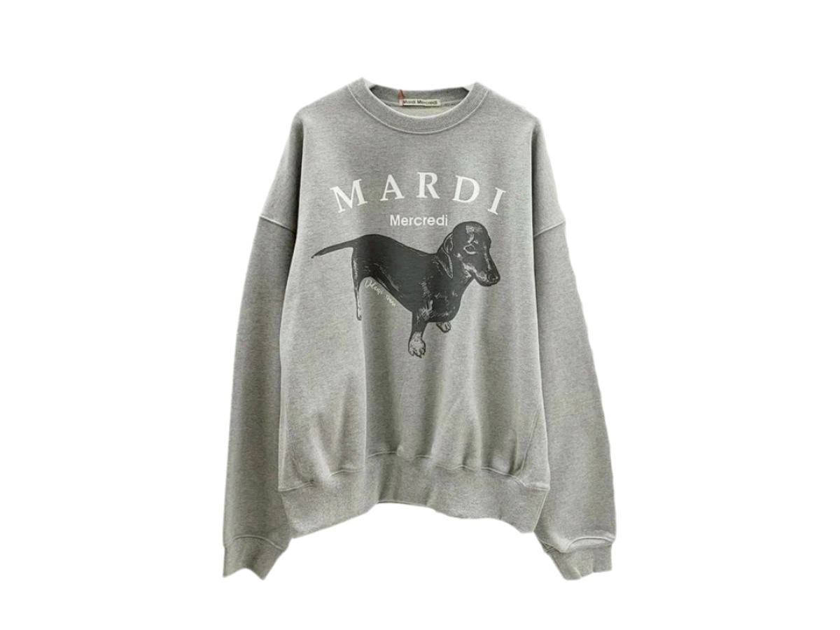 トップス MARDI MERCREDI SWEATSHIRT GREY Mardi Mercredi Flower Mardi Sweatshirt (Grey Ivory) – The