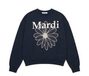Buy Mardi Mercredi Sweatshirt Flowermardi Charcoal Ivory at Sasom – Authentic and Ready to Ship