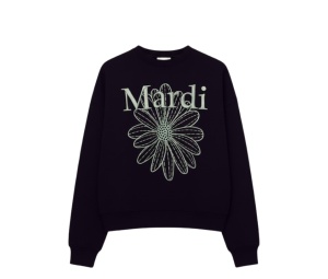 Buy Mardi Mercredi Sweatshirt Flowermardi Needlework Black Mint at Sasom – Authentic and Ready to Ship