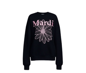 Buy Mardi Mercredi Sweatshirt Flowermardi Needlework Black Pink at Sasom – Authentic and Ready to Ship