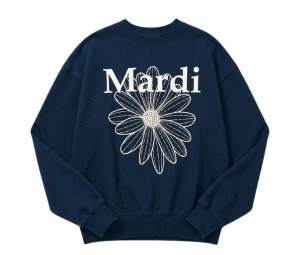 Buy Mardi Mercredi Sweatshirt Flowermardi Navy Cream at Sasom – Authentic and Ready to Ship