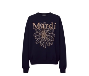 Buy Mardi Mercredi Sweatshirt Flowermardi Needlework Navy Taupe at Sasom – Authentic and Ready to Ship