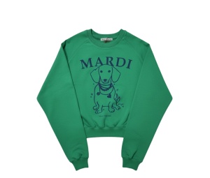 Buy Mardi Mercredi Sweatshirt Raglan Swing The Tail Ddanji Pearl Necklace Green Navy at Sasom – Authentic and Ready to Ship