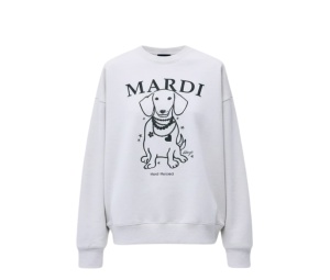 Buy Mardi Mercredi Sweatshirt Swing The Tail Ddanji Pearl Necklace Oatmeal Black at Sasom – Authentic and Ready to Ship