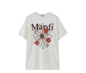 Buy Mardi Mercredi Tshirt Flowermardi Blossom Cream Burgundy at Sasom – Authentic and Ready to Ship