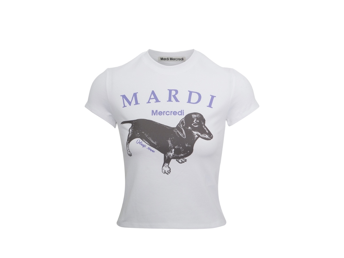 Mardi Mercredi Cropped Tshirt Ddanji White Purple
