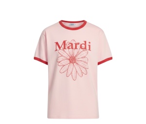 Buy Mardi Mercredi Slim Ringer Tshirt Flowermardi Lightpink Red at Sasom – Authentic and Ready to Ship