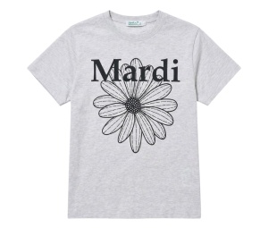 Buy Mardi Mercredi Slim Tshirt Flowermardi Oatmeal Black at Sasom – Authentic and Ready to Ship
