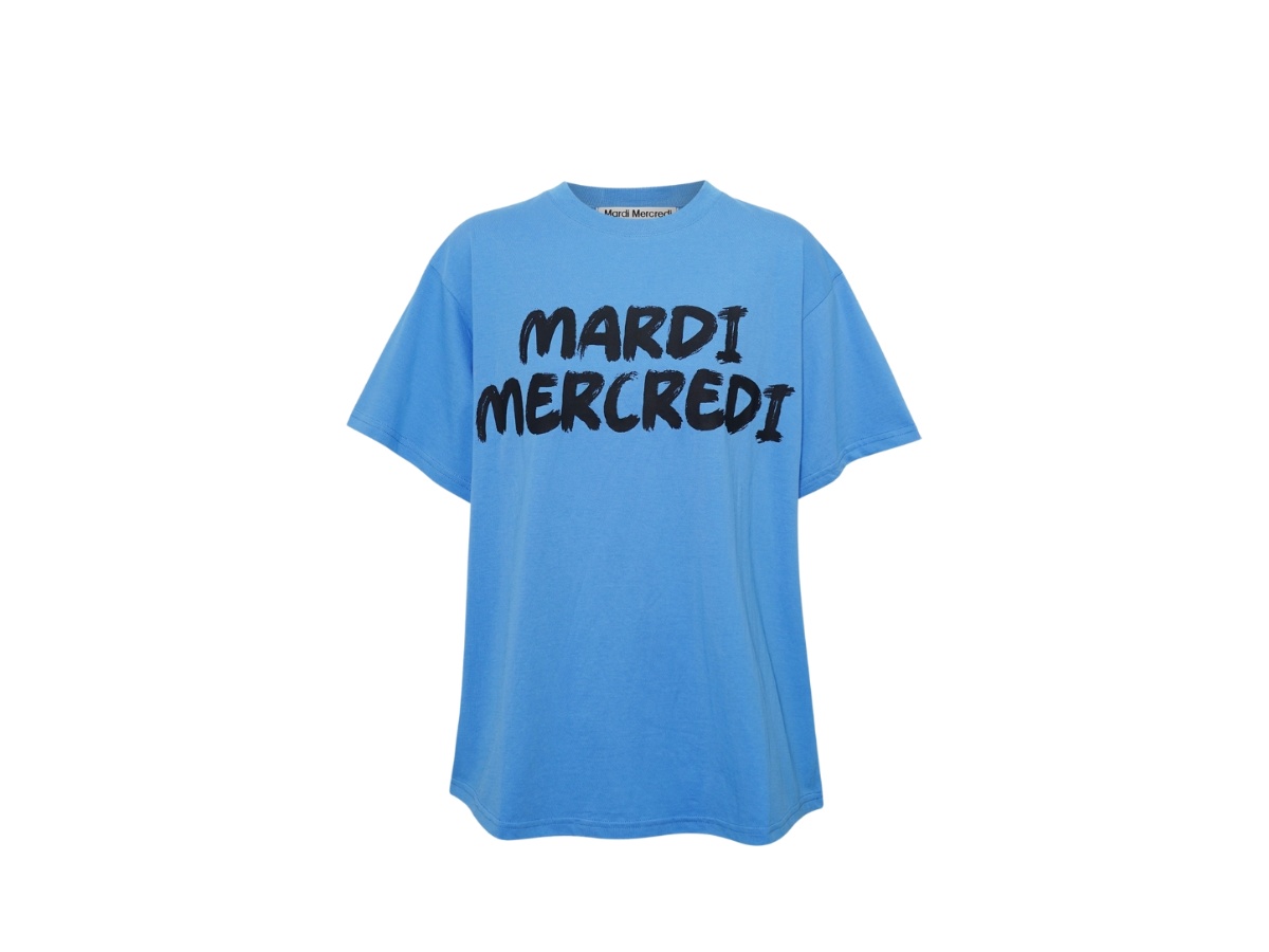 Buy Mardi Mercredi Tshirt Brush Logo Blue Black | SASOM