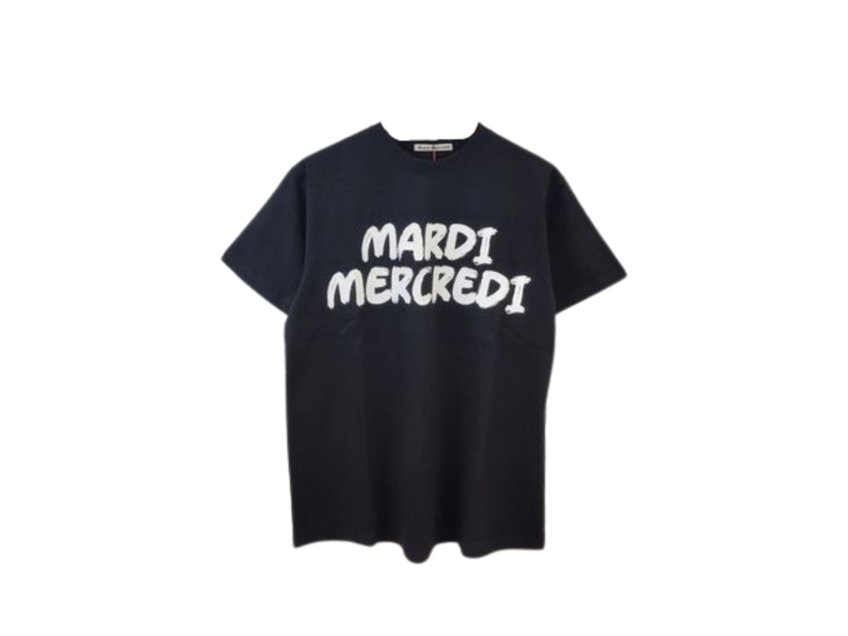 ★MARDI MERCREDI★TSHIRT BRUSH LOGO★大人気★ TSHIRT BRUSH LOGO CONTRAST_BLACK WHITE - MARDI MERCREDI