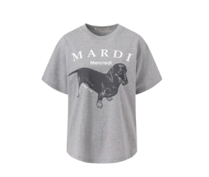 Buy Mardi Mercredi Tshirt Ddanji Grey White at Sasom – Authentic and Ready to Ship