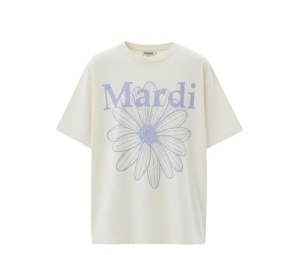 Buy Mardi Mercredi Tshirt Flowermardi Cream Lightpurple at Sasom – Authentic and Ready to Ship