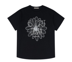 Buy Mardi Mercredi Tshirt Flowermardi Dosan Exclusive Black Gray at Sasom – Authentic and Ready to Ship