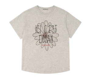 Buy Mardi Mercredi Tshirt Flowermardi Dosan Exclusive Oatmeal Taupe at Sasom – Authentic and Ready to Ship