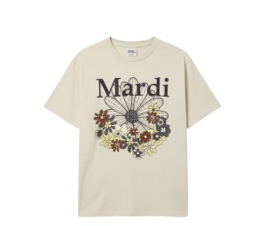 Buy Mardi Mercredi Tshirt Flowermardi Jardin Oatmeal Black at Sasom – Authentic and Ready to Ship