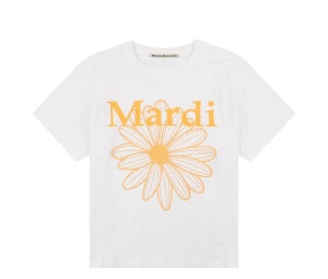 Buy Mardi Mercredi Tshirt Flowermardi White Tangerine at Sasom – Authentic and Ready to Ship