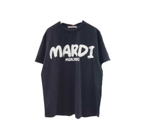 ★MARDI MERCREDI★TSHIRT BRUSH LOGO CONTRAST★大人気★ TSHIRT BRUSH LOGO CONTRAST_BLACK WHITE - MARDI MERCREDI