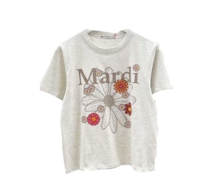 Buy Mardi Mercredi T-shirt Flowermardi Blossom Oatmeal Taupe at Sasom – Authentic and Ready to Ship