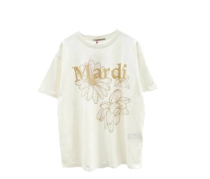 Buy Mardi Mercredi T-Shirt Triple Flower Cream Peanut at Sasom – Authentic and Ready to Ship
