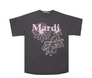 Buy Mardi Mercredi T-Shirt Triple Flower Charcoal Pink at Sasom – Authentic and Ready to Ship