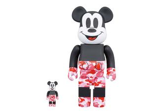 BE@RBRICK Bape x Mickey Mouse [Pink] 1000% | SASOM