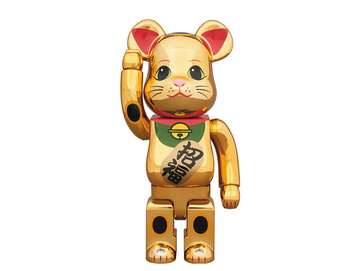 MEDICOM TOY - Be@rbrick BAPE® Maneki Neko Gold BE@RBRICK BAPE® Maneki Neko Gold Plated & Daruma Silver
