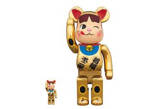 Buy BE@RBRICK Maneki Neko - Peko-chan [Gold Metallic Vol. 2] 400% + 100% at Sasom – Authentic and Ready to Ship