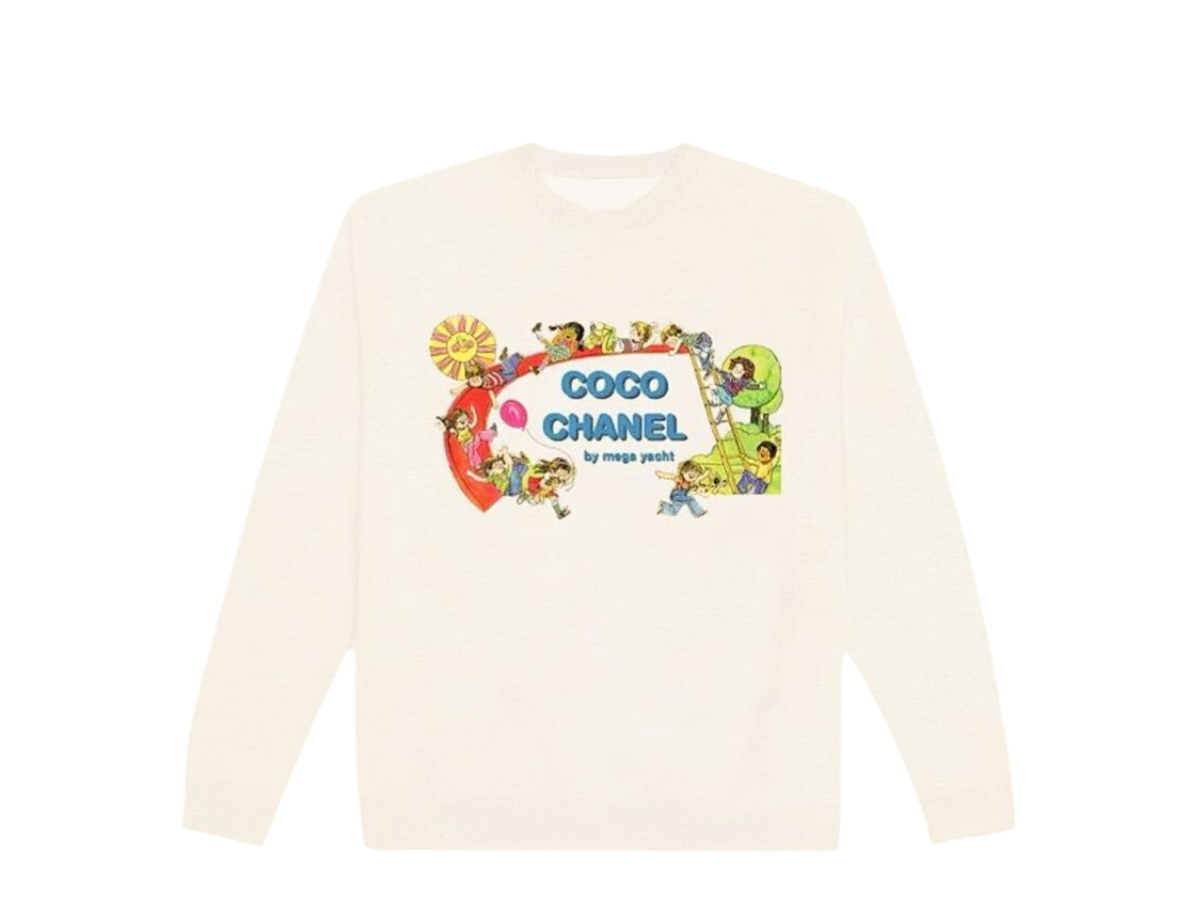 SASOM  apparel Mega yacht Coco Chanel Sweatshirt Ivory Check the latest  price now!