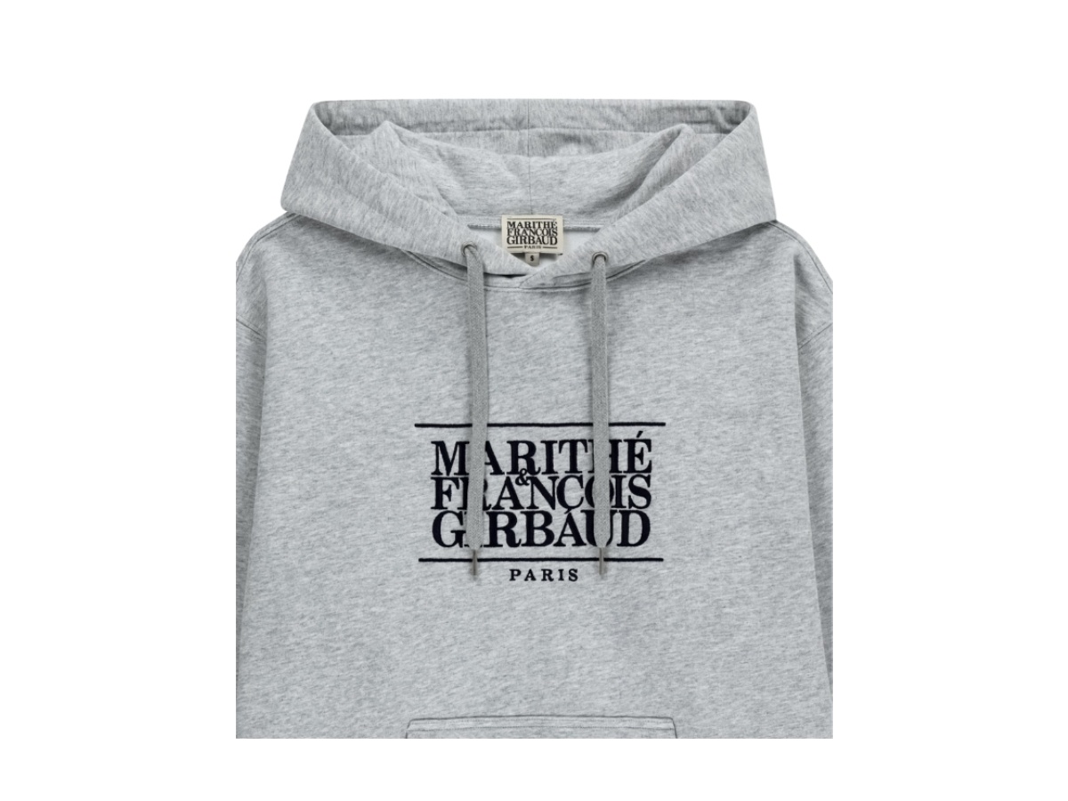 Marithe Francois Girbaud Classic Logo Hoodie Light Heather Gray