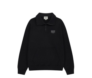 Buy Marithe Francois Girbaud Classic Logo Half Zipup Sweatshirt Black at Sasom – Authentic and Ready to Ship