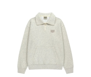 Buy Marithe Francois Girbaud Classic Logo Half Zipup Sweatshirt Oatmeal at Sasom – Authentic and Ready to Ship