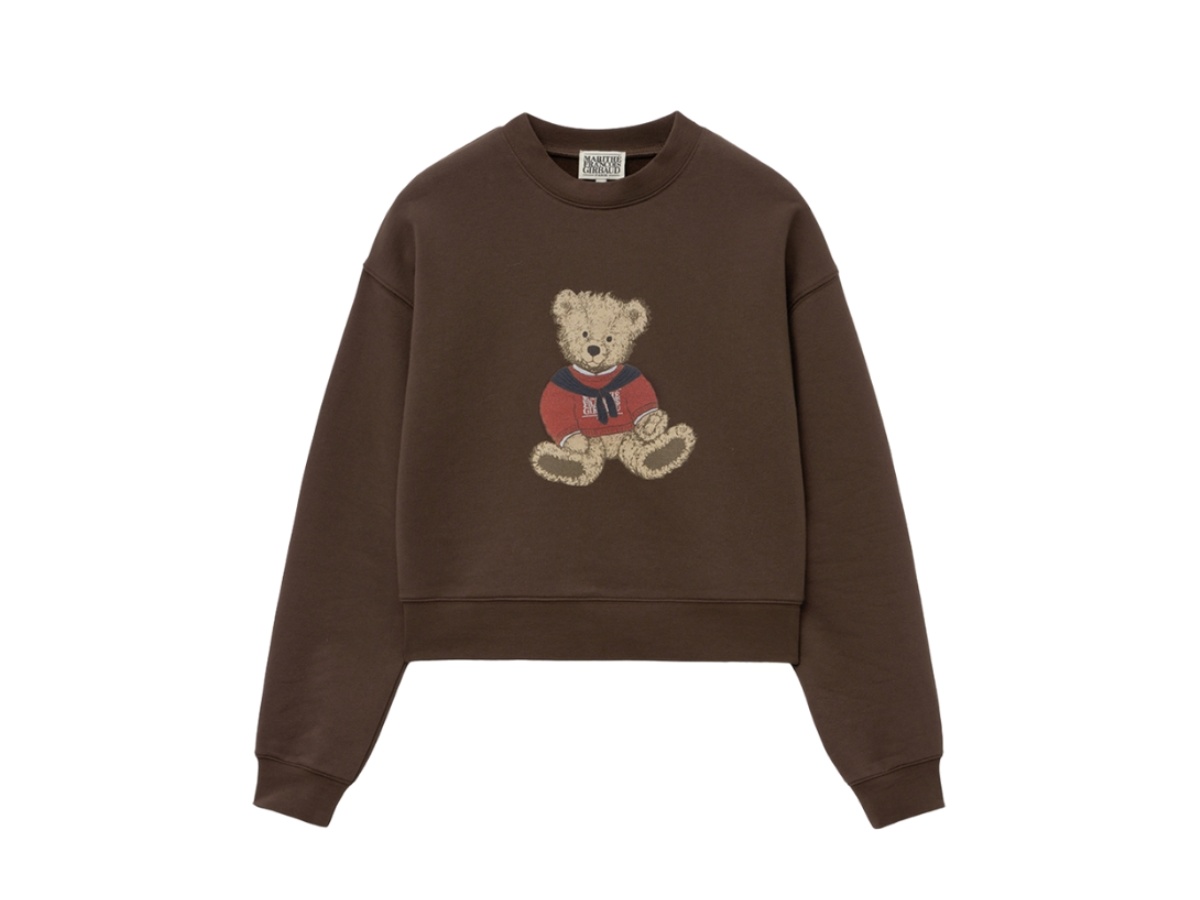 【Marithe + Francois Girbaud】DOODLE CLASSIC LOGO SWEATSHIRT Marithe Francois Girbaud W Doodle Bear Crop Sweatshirt Dark