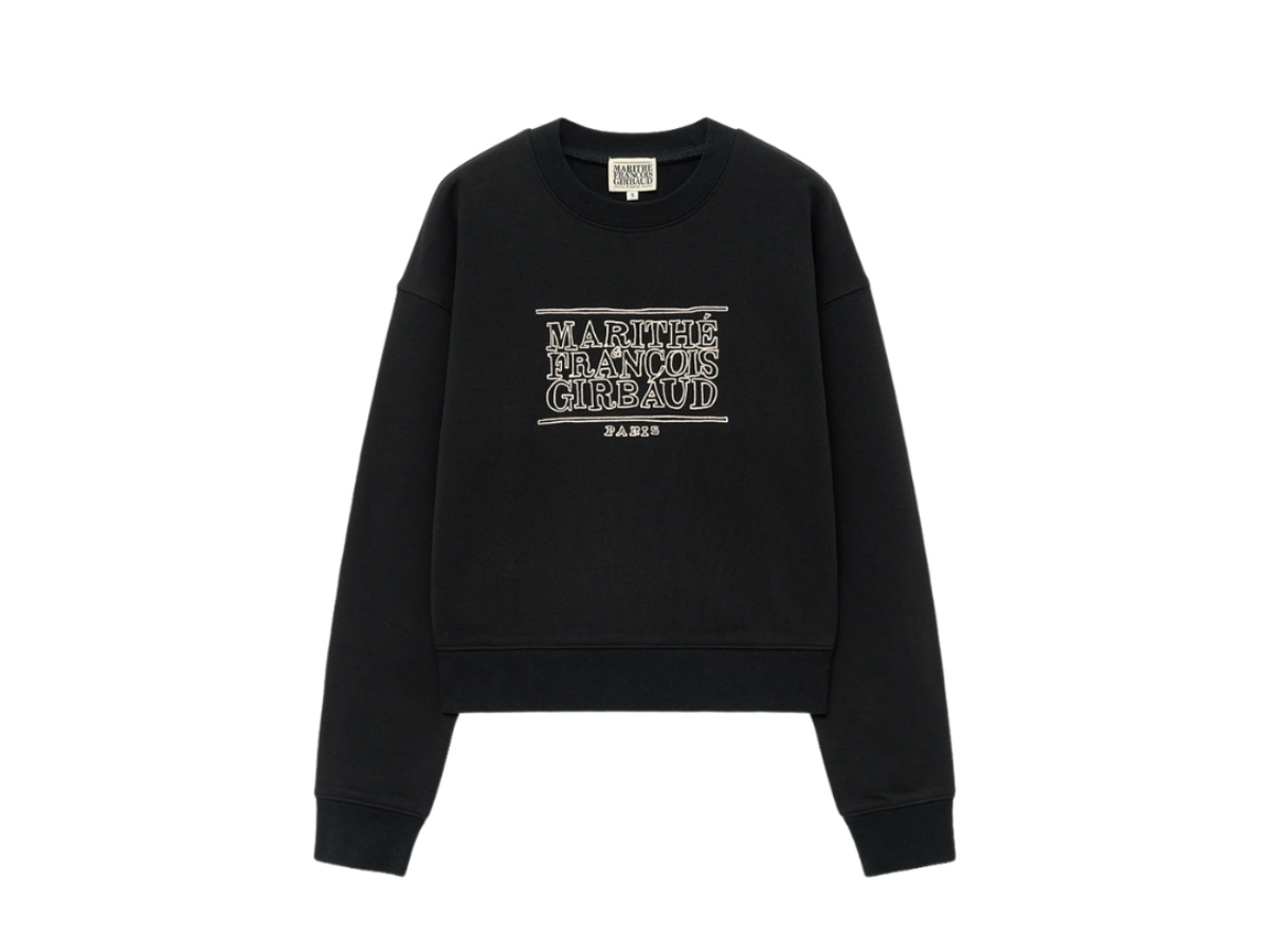 【Marithe + Francois Girbaud】NEW CLASSIC LOGO SWEATSHIRT NEW CLASSIC LOGO SWEATSHIRT black - MARITHE FRANCOIS GIRBAUD