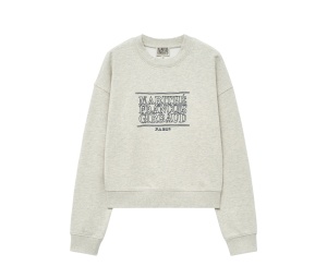 Buy Marithe Francois Girbaud W Doodle Classic Logo Crop Sweatshirt Oatmeal at Sasom – Authentic and Ready to Ship