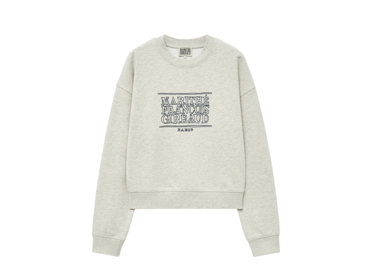 【MARITHE】韓国人気◆DOODLE CLASSIC LOGO SWEATSHIRT Marithe Francois Girbaud W Doodle Classic Logo Crop