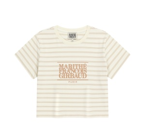 Buy Marithe Francois Girbaud Classic Logo Crop Tee Ivory at Sasom – Authentic and Ready to Ship